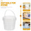 Round Plastic Bucket with Lid, Sturdy Handle for Secure Grip, Stackable Design Saves Space, Lightweight Yet Durable Build, Transparent Container for V 3