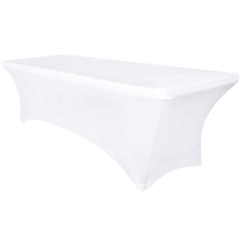 Stain Resistant Table Cover, Universal Fitted Tablecloth for Trade Shows, Decorative Table Cloth with Elastic Leg Pockets, Stretch Spandex Table Cloth