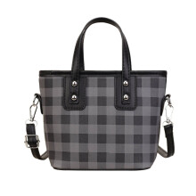 Contemporary PU Shoulder Bag Color Contrast Detailing-Black