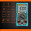 RM404A Digital Multimeter Auto-Ranging True RMS LCD 4000 Counts 6
