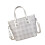Compact Crossbody Purse With Contrast Panels-Silver 1