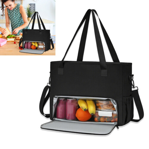 Sac à lunch en polyester pratique, compartiment thermique,-OW 2
