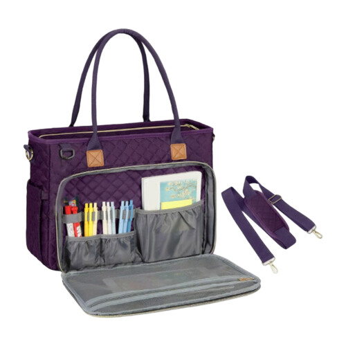 Sac fourre-tout de grande capacité pour enseignant, sacs-Violet
