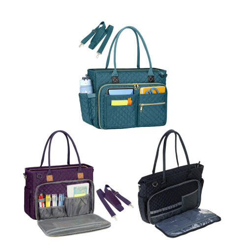 Sac fourre-tout de grande capacité pour enseignant, sacs-Violet 1