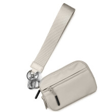Compacte reisportemonnee Slijtvaste nylon constructie Ruim-Beige