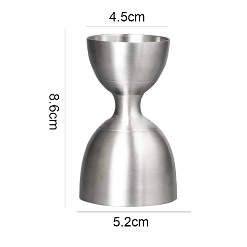 Μοχλός Barware Essential με γυαλιστερό φινίρισμα καθρέφτη, χάραξη ακριβείας με ίσιο 1