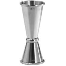 Dobbelt Jigger til cocktailopskrifter, alkoholmåleværktøj i rustfrit stål med præcisionsgraverede linjer, elegant moderne design, kraftig, vil