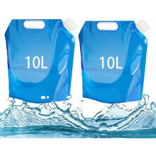 Contenitore d'acqua di emergenza per attività all'aperto, portatile e pieghevole, senza BPA, in plastica atossica per alimenti, con chiusura a prova
