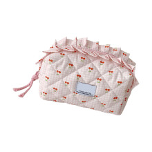 Travel Cosmetic Bag,Large Capacity Makeup Bag ,Plaids-Pink