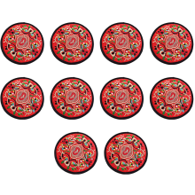 Aufbügelbare Patches, gestickte Verzierungen für personalisierte Kleidung, Yoga-Lotus-Yin-Yang- und indische Glückssymbole im Retro-Stil,