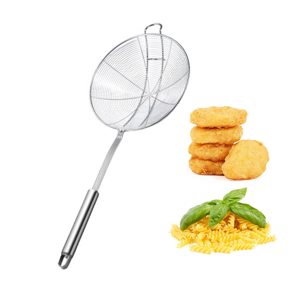Heat Resistance And Durable, Fine Mesh Strainer Stainless Steel Spider Strainer, Wide Uses For Cooking Non-Stick Frying Tool, Double Coil Design For I-image-OPC-PN55YB5-NEW