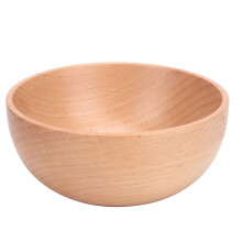 Lett dekorativ fruktskål, naturlig og miljøvennlig serveringsskål i tre for utendørs og innendørs sammenkomster, 14x6cm