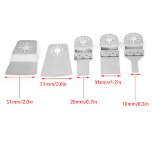 5pcs Stainless Steel Oscillating Multi-Tool Saw Blades & Scraper Set 10/20/31/51mm