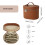Leder-Make-up-Tasche, Reise-Kulturbeutel mit-Schwarz 4