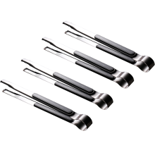 Pinça de cozinha em aço inoxidável com cabo confortável, multiuso e resistente ao calor, design antiderrapante e ergonômico, leve e fácil de