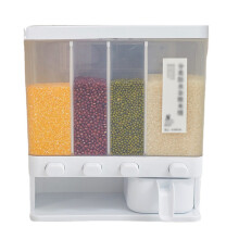 Dispenser de alimente cu design transparent, depozitare a alimentelor uscate, montat pe perete, ușor de utilizat, design cu buzunare multiple,