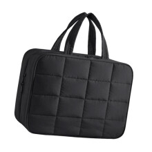 Waterproof Hanging Toiletry Bag With Multi-Black small