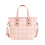 Modern Contrast Colored Shoulder Bag Spacious Organization-Pink 1