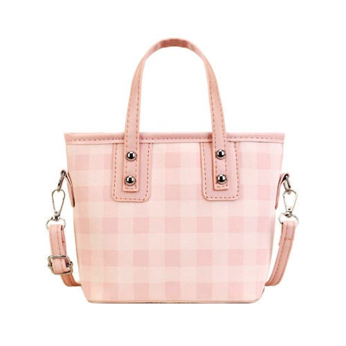 Modern Contrast Colored Shoulder Bag Spacious Organization-Pink