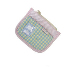 Sweet Patterned Cloth Wallet Organizer For Cards-Green yellow
