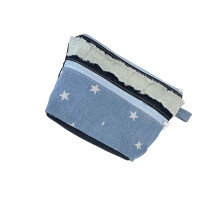 Flexible Cotton Grip Bag Perfect As Gift For-Dark blue stars