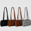 Modische Achseltasche mit Schachbrettmuster, geräumige-Schwarz 5