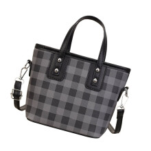 Compact Crossbody Purse With Contrast Panels Customizable-Black