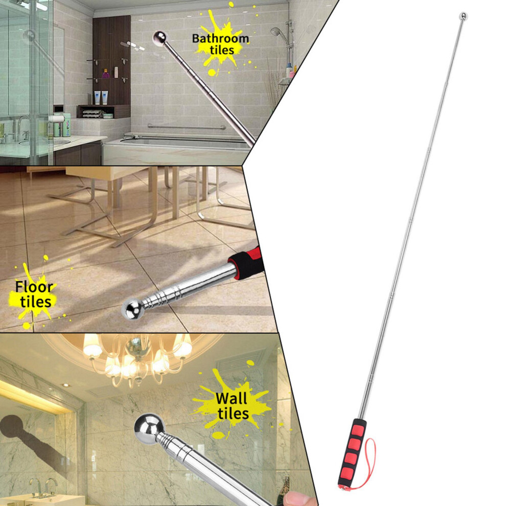 Sturdy 115Cm Telescopic Hollowing Drum Detection Hammer For Home Inspection 8461362721538
