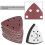 Multi Tool Sanding Pads 61pcs 90mm 6 Holes Triangle for Oscillating Devices 12
