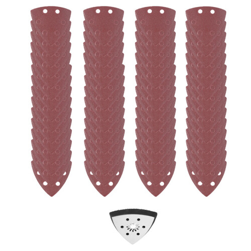 Multi Tool Sanding Pads 61pcs 90mm 6 Holes Triangle for Oscillating Devices