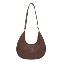 Practical Small Shoulder Toted Comfortable Grip-Coffee color