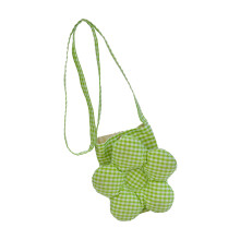 Candy Grid Crossbody Portemonnee Ademend Canvas Satchel-Groente