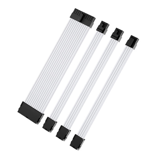 ATX24Pin/1x8Pin(4+4) CPU/2x8Pin(6P+2P) GPU- White