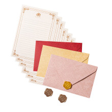Vintage Stationery Envelopes Set with 6-Pink yellow red mixe