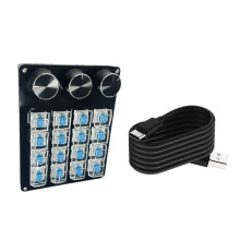 Portable 16Key Macro Keypad with-Transparent trumpet