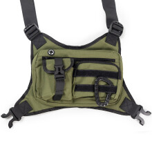 Poches multiples imperméables légères de sac de crossbody-Vert