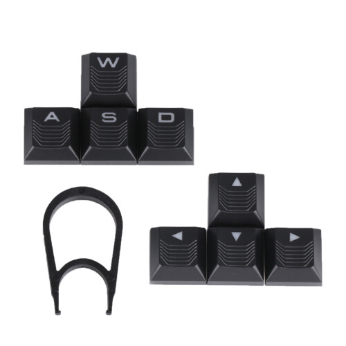 Translucent Keycaps for WASD and Arrows Keys Enhances-Black