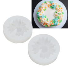2 Stück Daisy Silikonkuchen-Formen für Tortenverzierungen und Bastelarbeiten