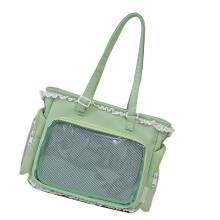 Zachte, doorzichtige crossbodytas voor tienermeisjes,-Groente