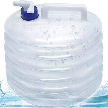 Contenitore per acqua pieghevole e resistente, ideale per le emergenze, con tappo impermeabile, riutilizzabile e sicuro per le escursioni all'aperto