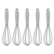 Keukengardeset, hittebestendig, antiaanbak siliconen, flexibel en gemakkelijk op te bergen voor mixen, koken en bakken (5 stuks in verschillende