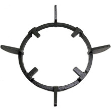 Ronde gietijzeren woksteunring, antislip kookplaataccessoire met vier oren, universele maat voor ovens, pannen, grills en barbecues, duurzaam.