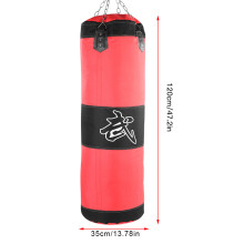 Empty Boxing Sandbag 1.2m, Yellow/Red, Heavy Duty, Punching Bag
