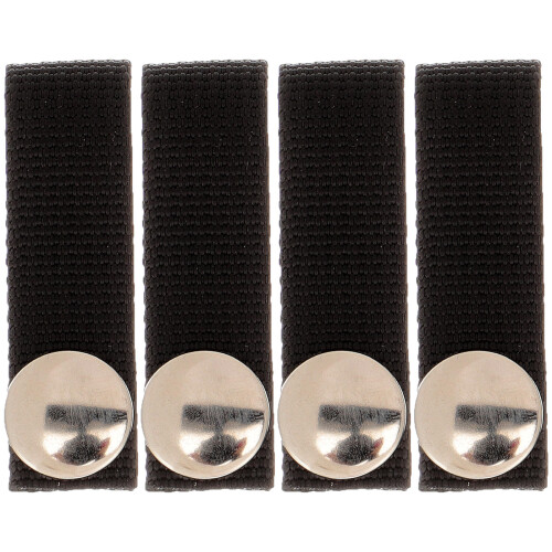 4Pièces Sangles Chinstrap Casque Hockey Détachable Polyester Noir