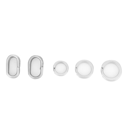 200 Stück Edelstahl-Doppel-Split-Ringverbinder, 4,5-8 mm