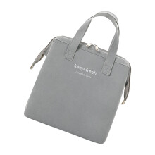 Large Capacity Pastel Lunch Bag Durable Waterproof Oxford-Gray