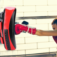 Kampfsport Kickbox-Pad Kurve Schlag- und Trittziel für Training Rot