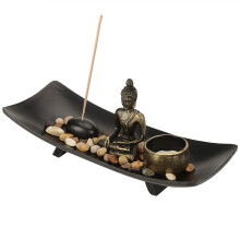 Zen-Buddhismus Kerzenleuchter-Set für Räucherstäbchen zur Meditation und Heimdekoration