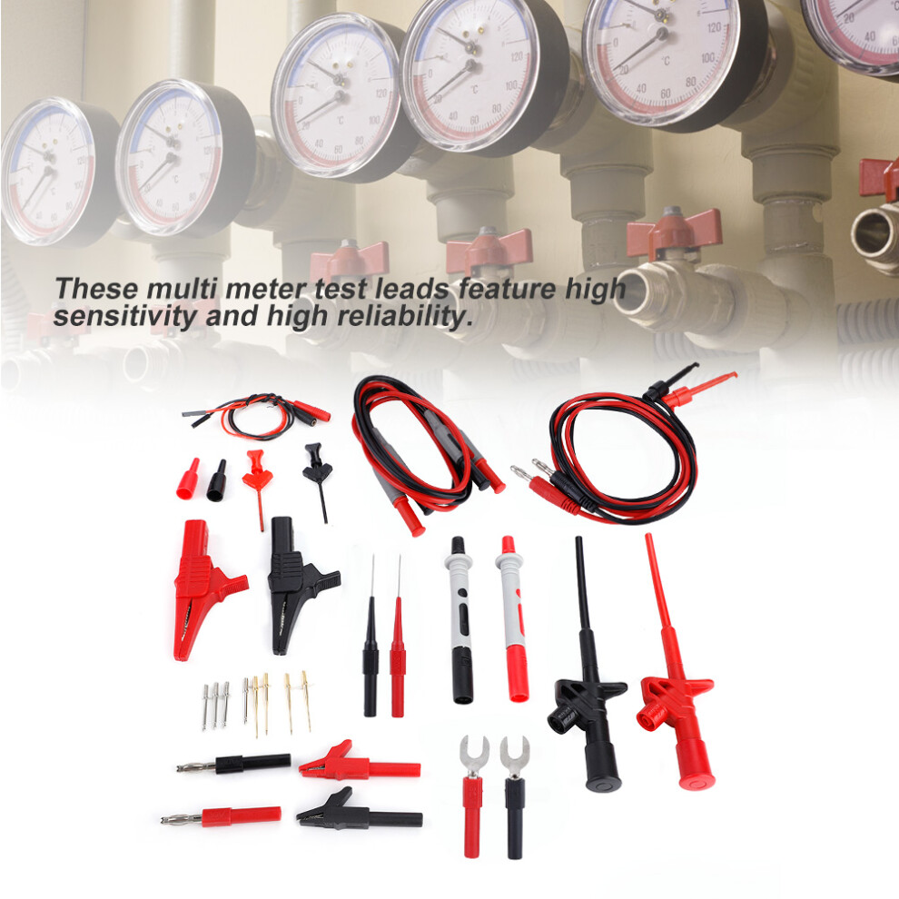 Multimeter Test Probe Set 4Mm Banana Plugs For Electronics Repairs Au 4681362727284