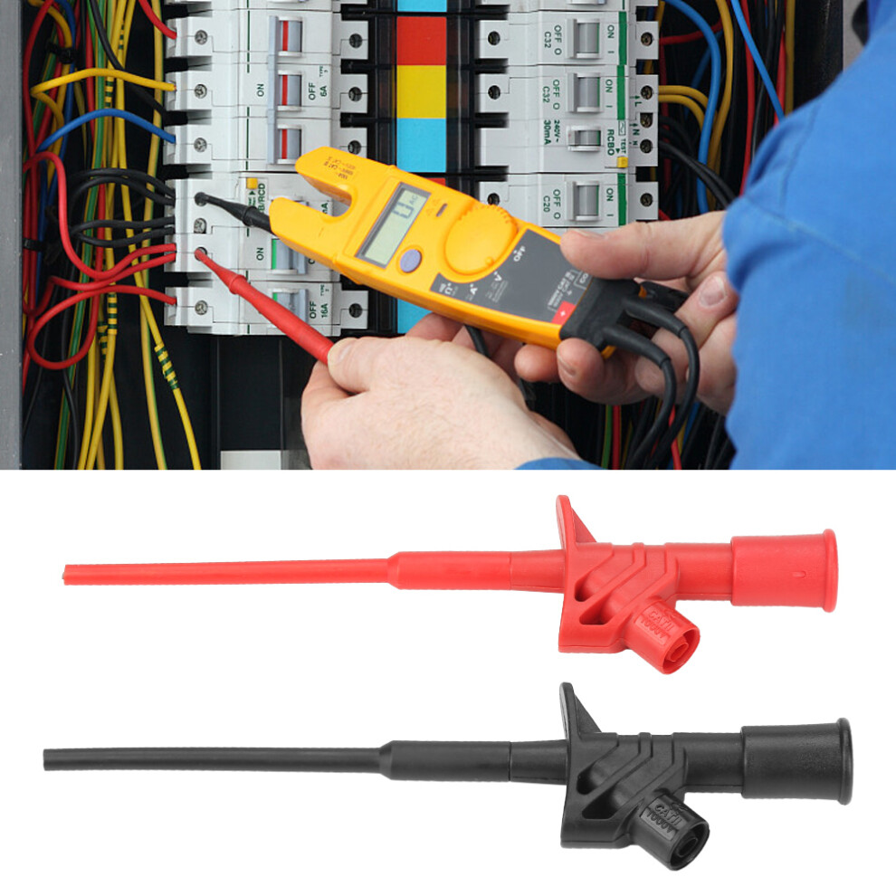 Insulated Test Hook Clips 2Pcs P5004 High Voltage Flexible Test Probes 7891362726959